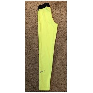 XS Nike neon yellow tights
